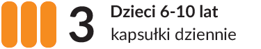 Padma Basic - dawkowanie - dzieci 6-10 lat, 3 kapsułki dziennie